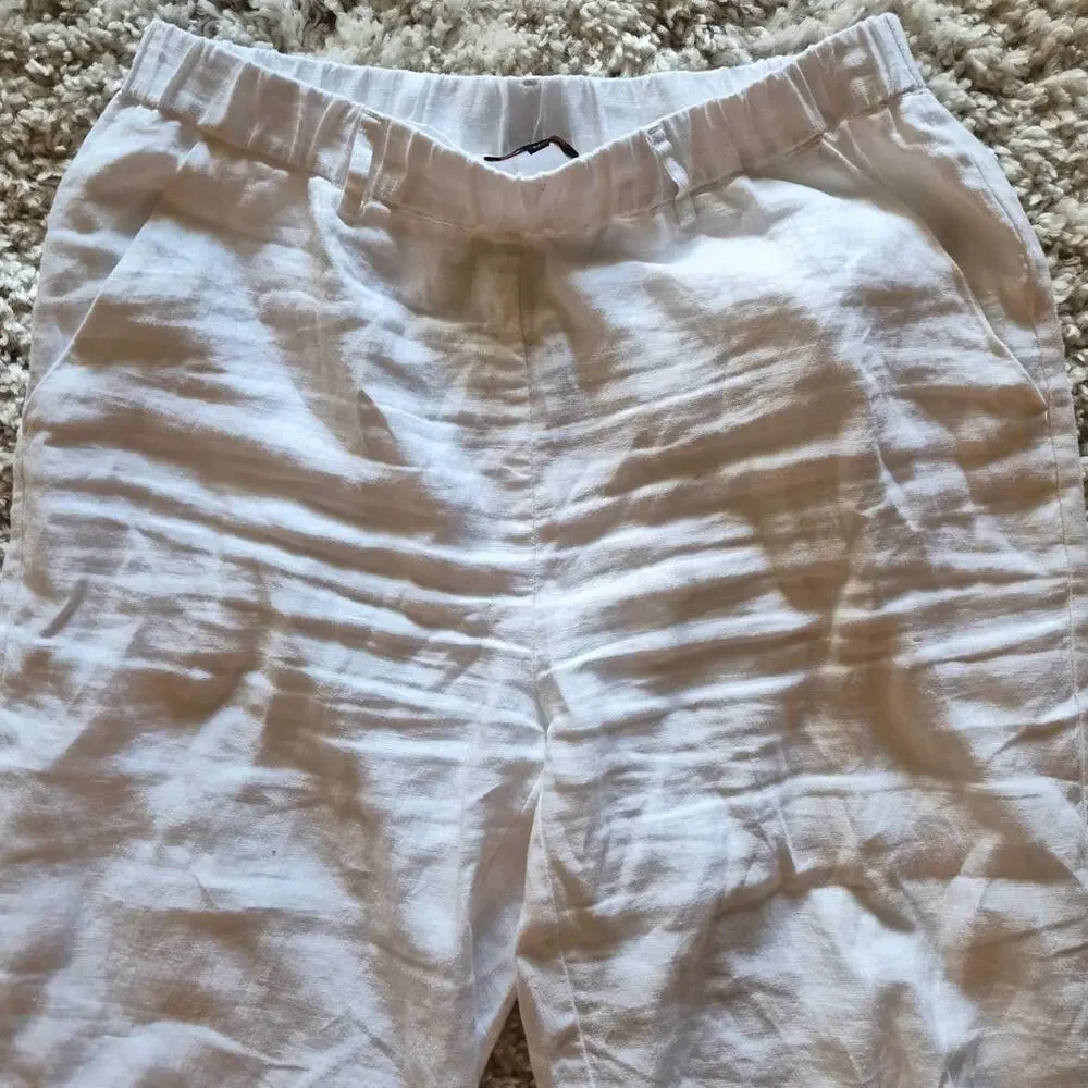 Quince 100% European Linen Pants in White
